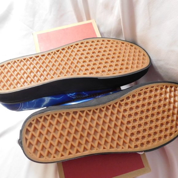 Vans Authentic Lightning Blue & Black Skate Shoes Men's Size 10 New - Picture 4 of 5